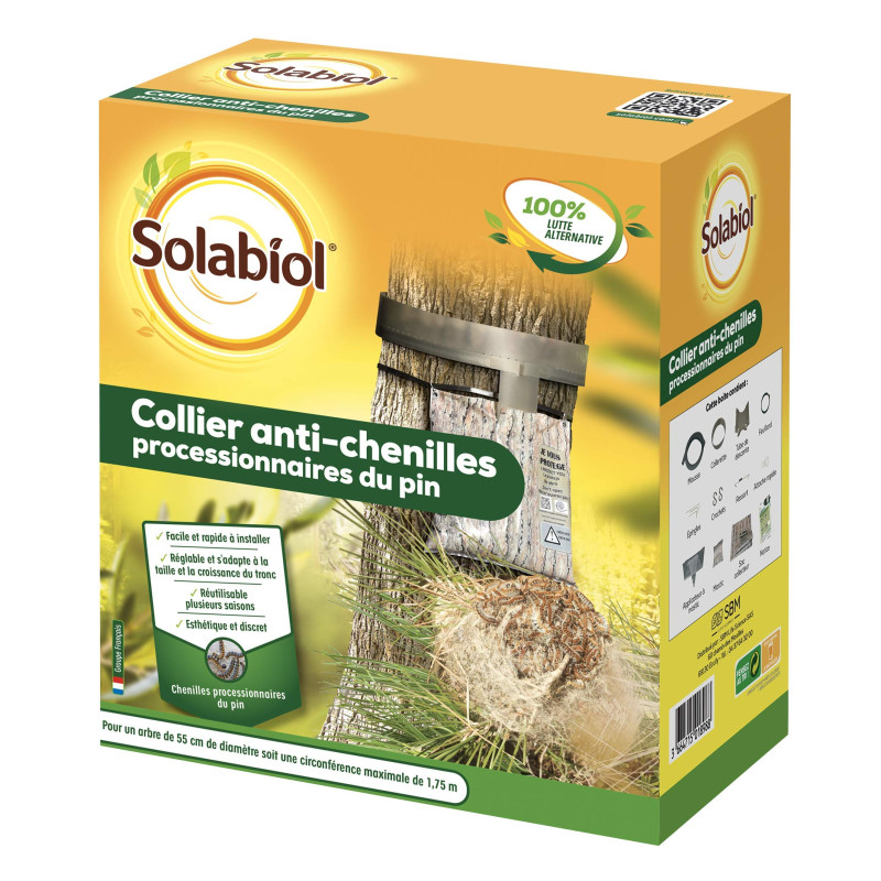 SOLABIOL SOCOPRO Piège à chenilles processionnaires du pin | Kit Complet avec Collier réglable, Diamètre 55 cm