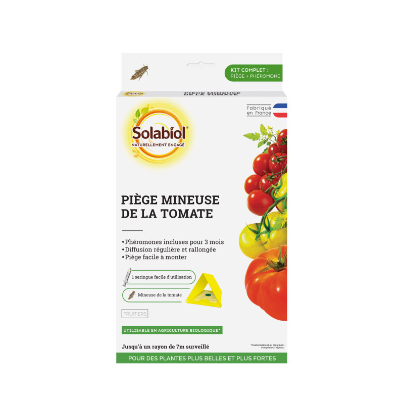 SOLABIOL Anti Mineuse de la Tomate | Piège à Phéromone | Etui 1 Piège + 1 Seringue | Utilisable en Agriculture Biologique | Fabr