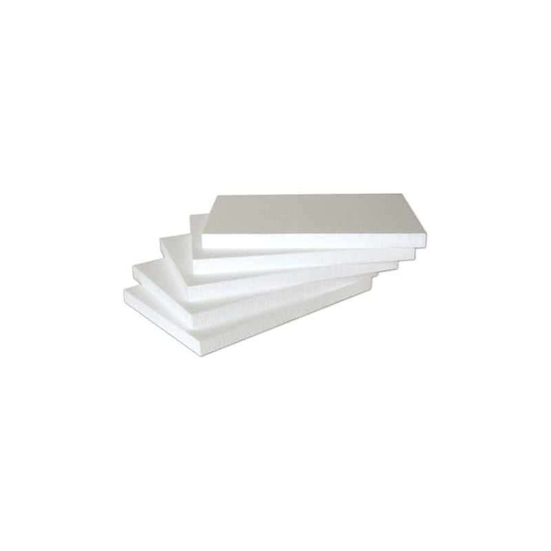 Pack de 20 dalles en Polystyrene expansé - Dimensions 100 x 50 cm - 2,5 cm de haut - Soit 10m2 de surface - Plaques multifonctio