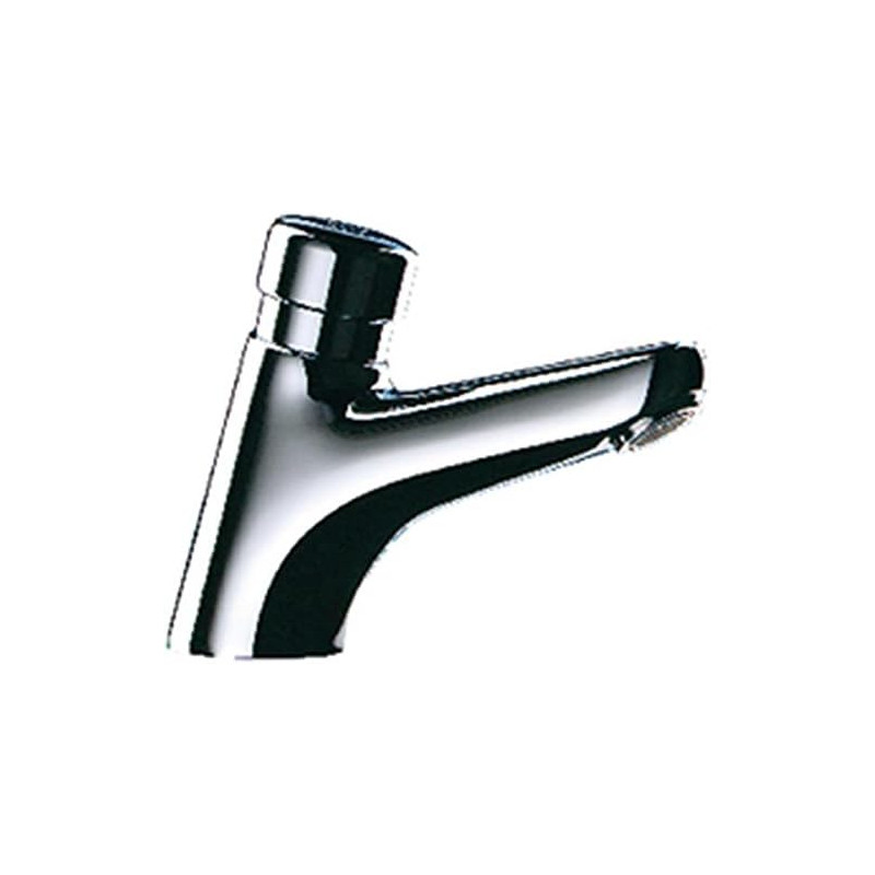 Delabie - Robinet temporise TEMPOSTOP 2 pour lavabo bouton-poussoir avec securite anti-blocage Ref : 702301