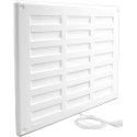 Grille coulissante en plastique blanc verrouillable 30 x 25cm type BEKRO