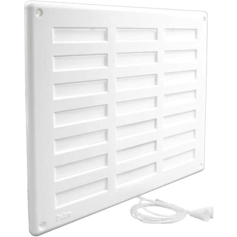 Grille coulissante en plastique blanc verrouillable 30 x 25cm type BEKRO