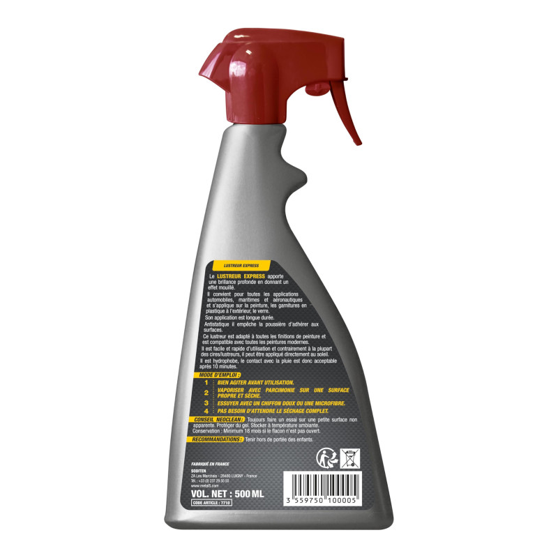 NeoClean Lustreur Express 500 ML - Brillant Extrême Diamant, Protection UV, Effet Déperlant - Nettoyant et Lustreur pour Peintur