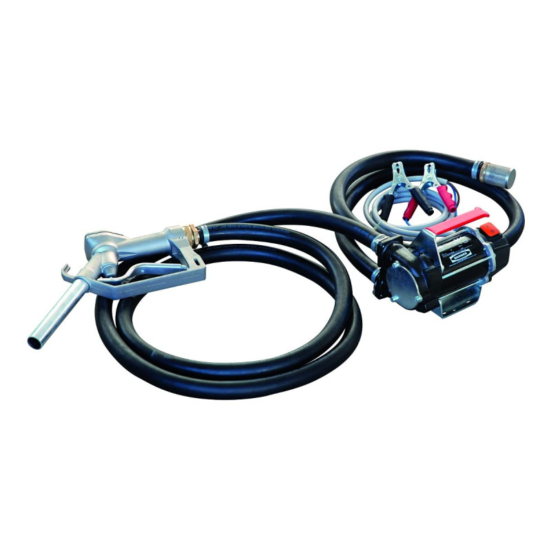 Kit de Transfert Diesel Portable PIUSI avec Pompe 24V, Débit 50 l/min, Pinces, Buse Manuelle et Tuyau de 4m | Kit Batterie 3000