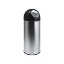 VEPABINS V-Part Pushbin Prullenbak - 55 l - RVS/Zwart