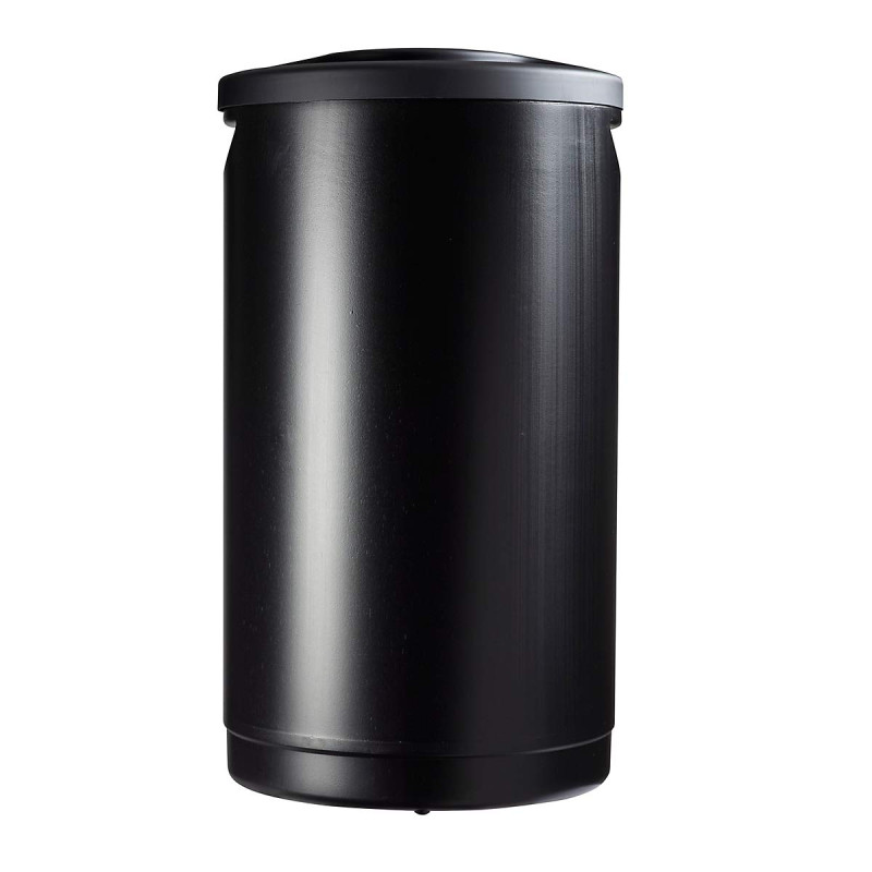Collecteur de gobelets capacité 800, corbeille 25L - Diamètre 38, hauteur 65 cm coloris noir