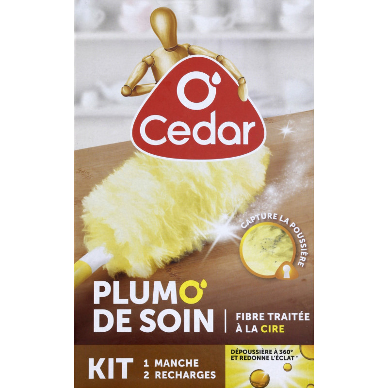 O'Cedar Plumo' de Soin Kit Manche + 2 Recharges Cire