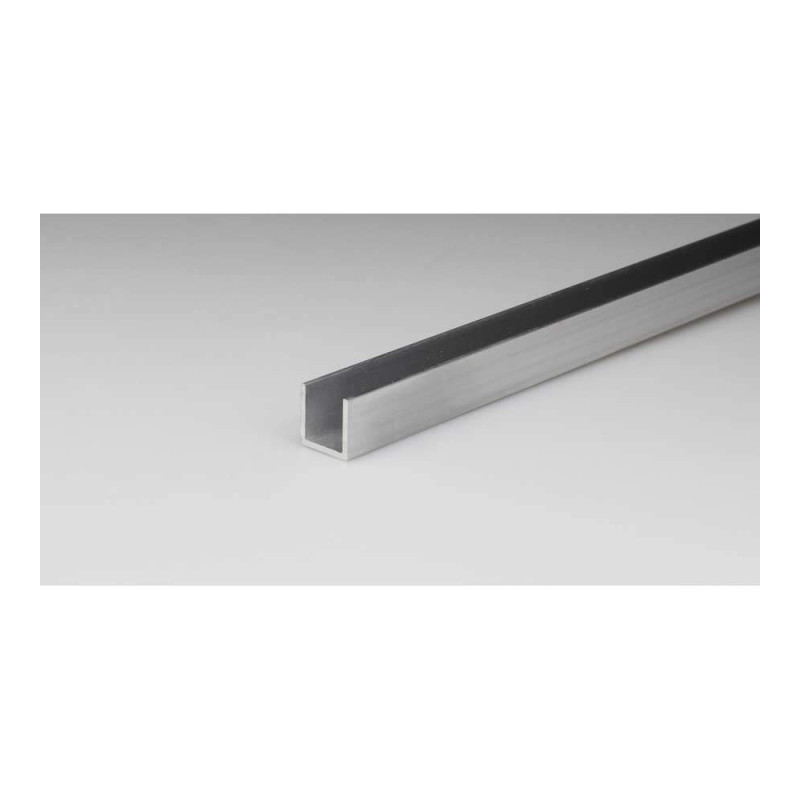 Profilé U alu naturel argent mm.6x6x1 - ARCANSAS