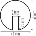 DURABLE - Profilés de protection d'arête E8R - avec bandes adhésivees - pour signaler les zones dangereuses - 1 m - Paquet de 5