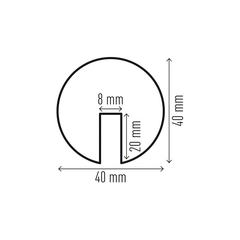 DURABLE - Profilés de protection d'arête E8R - avec bandes adhésivees - pour signaler les zones dangereuses - 1 m - Paquet de 5