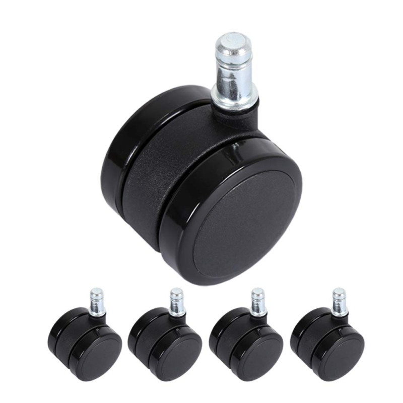 castors Chaise De Bureau à roulettes 5 Pcs Universel roulettes Pivotantes Remplacement roulettes 5 CentimèTres 50mm Filetage M10