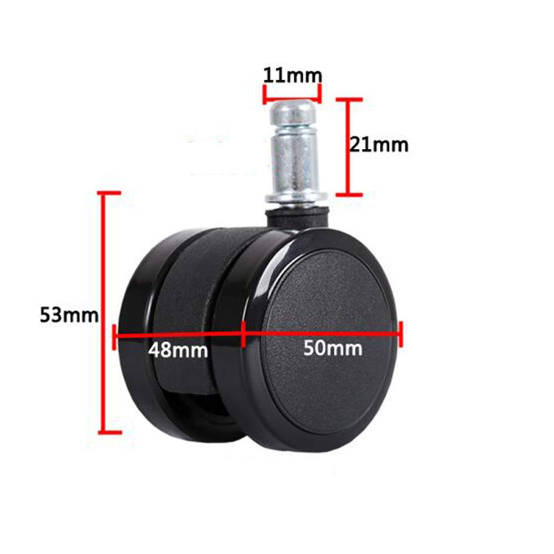 castors Chaise De Bureau à roulettes 5 Pcs Universel roulettes Pivotantes Remplacement roulettes 5 CentimèTres 50mm Filetage M10