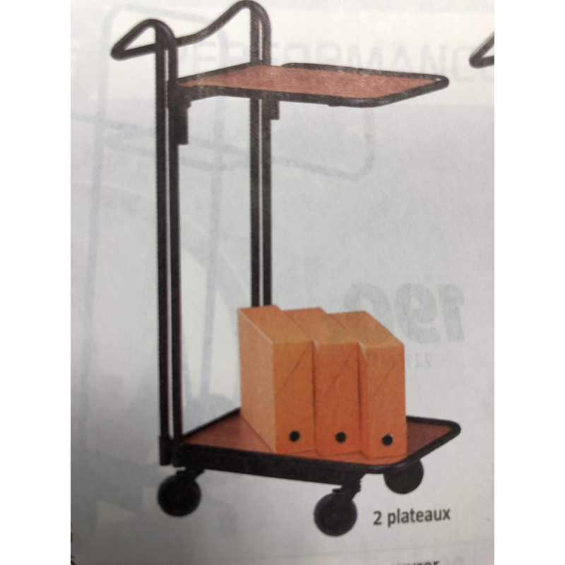 CHARIOT DE BUREAU 2 ETAGERES