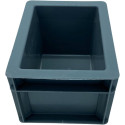 DSTOCK60 - Petit bac de rangement Allibert, Dimensions intérieures : longueur 16,5cm , largeur 11,5cm , profondeur 11,5cm - gris