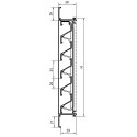 Renson Grille de ventilation - Grille à lamelles 20 x 20 cm | pour mur de fixation | avec moustiquaire | Aluminium Argent Anodis