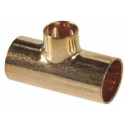 Tuyau droit raccord cuivre soudure tee installation d'eau 28x15x28mm commune