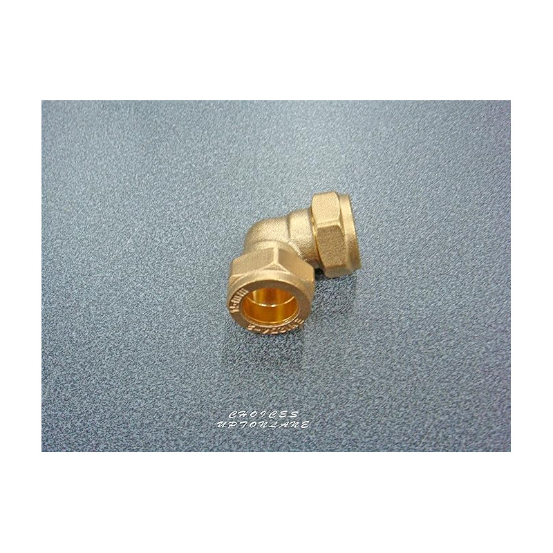 Raccord coudé à compression en laiton -Taille S (15 mm/22 mm)