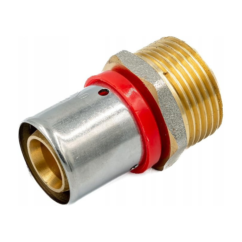 Raccord à sertir tube multicouche PEX profil U, transition avec filetage mâle (25 x 1")