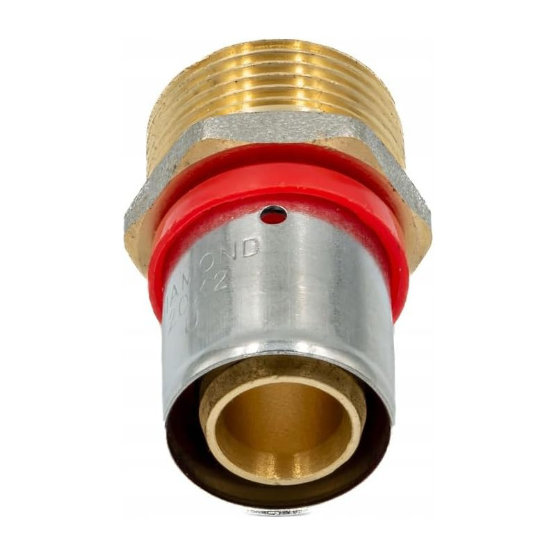 Raccord à sertir tube multicouche PEX profil U, transition avec filetage mâle (25 x 1")