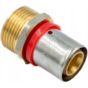 Raccord à sertir tube multicouche PEX profil U, transition avec filetage mâle (25 x 1")