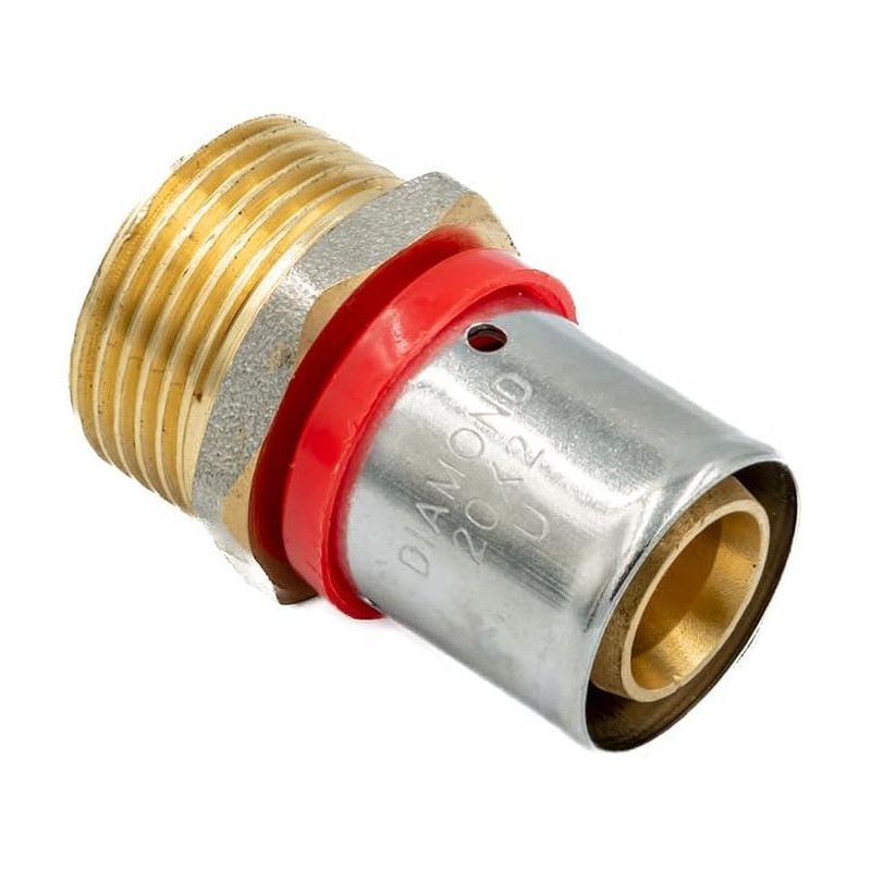 Raccord à sertir tube multicouche PEX profil U, transition avec filetage mâle (25 x 1")