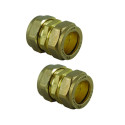 UKDD® Lot de 2 raccords de compression droits en laiton 15 mm