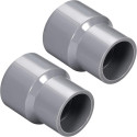 QUARKZMAN 40mm x 32mm PVC Réduction Couplage x 2 PCS DWV Tuyau Raccord Couplage Connecteurs pour Bâtiment Irrigation Plomberie I