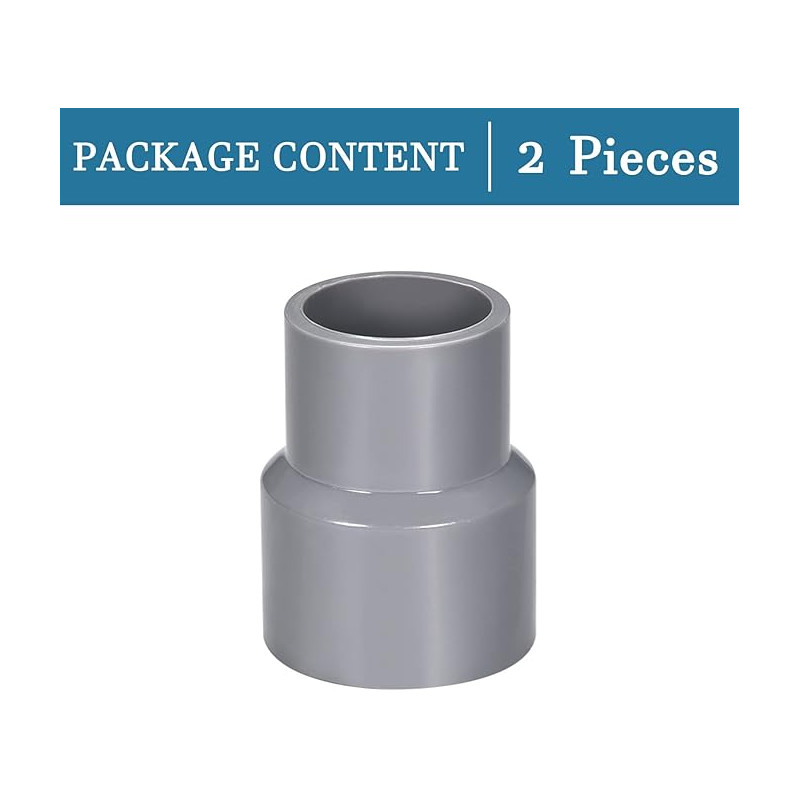QUARKZMAN 40mm x 32mm PVC Réduction Couplage x 2 PCS DWV Tuyau Raccord Couplage Connecteurs pour Bâtiment Irrigation Plomberie I