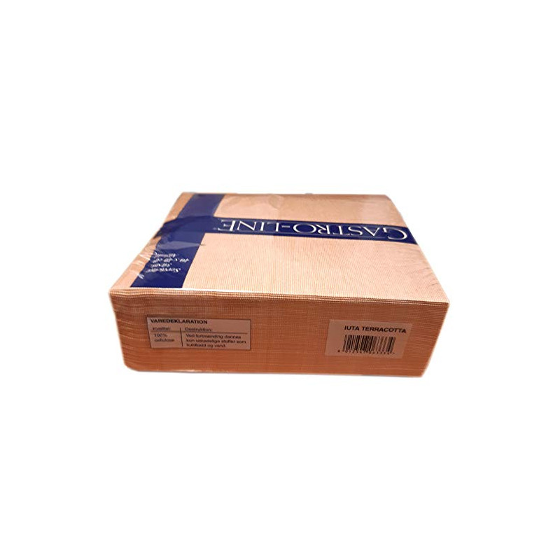 AIRLAID Serviettes DE Table en Papier JETABLES Paquet DE 50 Serviettes - Motifs Orange - IUTA Terracotta - 40 x 40 CM (4)