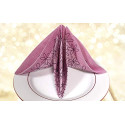 Airlaid Serviettes DE Table en Papier JETABLES Paquet DE 50 Serviettes - Motifs Fleurs Rose ET Fuchsia - FLO PRUNIA - 40 x 40 CM