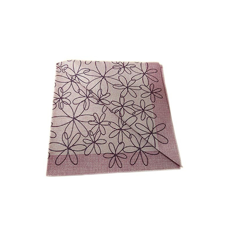 Airlaid Serviettes DE Table en Papier JETABLES Paquet DE 50 Serviettes - Motifs Fleurs Rose ET Fuchsia - FLO PRUNIA - 40 x 40 CM