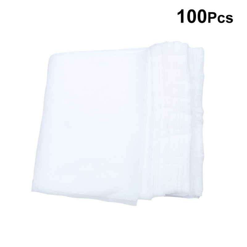 EXCEART 100 Pcs Serviettes Jetables Absorbant L'eau Serviettes de Bain Pulpe de Bois Serviettes Lingettes pour Hot Springs Salon