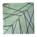 AIRLAID Serviettes DE Table en Papier JETABLES Paquet DE 50 Serviettes - Motifs TIRETS Vert ET Marron - Mood Verde - 40 x 40 CM