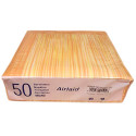 200 SERVIETTES DE TABLE EN PAPIER JETABLES AIRLAID - LOT DE 4 PAQUETS DE 50 SERVIETTES - MOTIFS RAYÉ ORANGE ET JAUNE - RIBO ARAN
