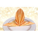 200 SERVIETTES DE TABLE EN PAPIER JETABLES AIRLAID - LOT DE 4 PAQUETS DE 50 SERVIETTES - MOTIFS RAYÉ ORANGE ET JAUNE - RIBO ARAN
