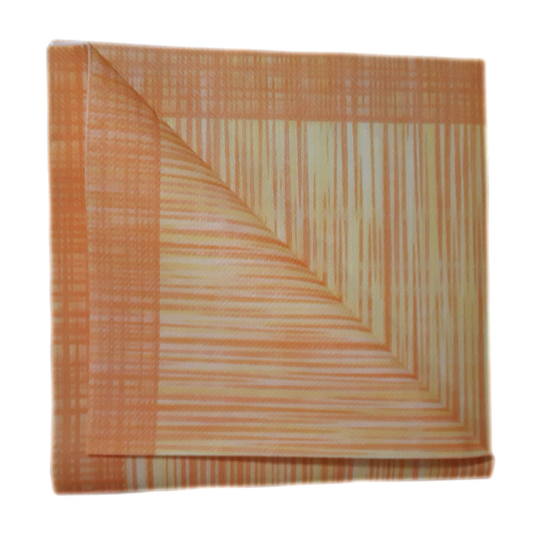 200 SERVIETTES DE TABLE EN PAPIER JETABLES AIRLAID - LOT DE 4 PAQUETS DE 50 SERVIETTES - MOTIFS RAYÉ ORANGE ET JAUNE - RIBO ARAN