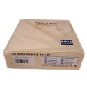 200 SERVIETTES DE TABLE EN PAPIER JETABLES AIRLAID - LOT DE 4 PAQUETS DE 50 SERVIETTES - MOTIFS ÉTOILE BEIGE - STELLA CHAMPAGNE