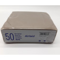 100 SERVIETTES DE TABLE EN PAPIER JETABLES AIRLAID - LOT DE 2 PAQUETS DE 50 SERVIETTES - MARRON - COLOR CRETA - 40 x 40 CM