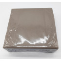 100 SERVIETTES DE TABLE EN PAPIER JETABLES AIRLAID - LOT DE 2 PAQUETS DE 50 SERVIETTES - MARRON - COLOR CRETA - 40 x 40 CM