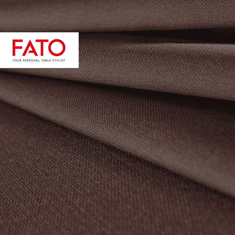 Fato - Serviettes en Papier Sec Airlaid, Effet tissu, Lot de 50 Serviettes, Taille 40x40 Pliées en 4, Couleur Chocolat