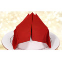 AIRLAID 100 Serviettes DE Table en Papier JETABLES 2 Paquets DE 50 Serviettes - Couleur Rouge - 40 x 40 CM