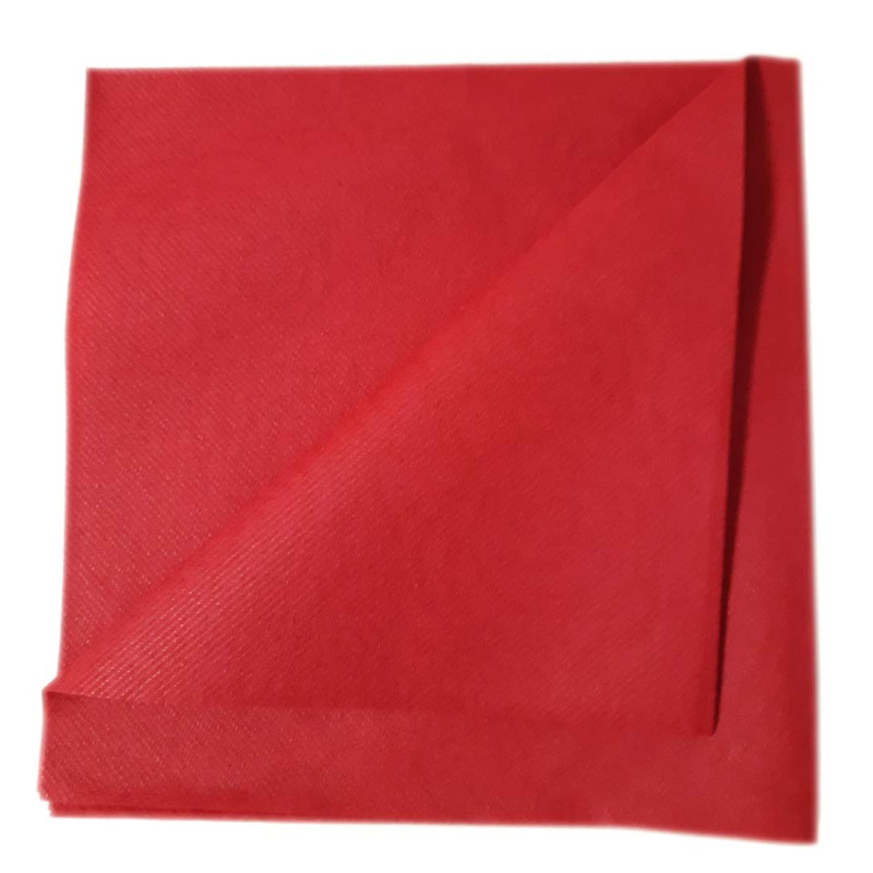 AIRLAID 100 Serviettes DE Table en Papier JETABLES 2 Paquets DE 50 Serviettes - Couleur Rouge - 40 x 40 CM