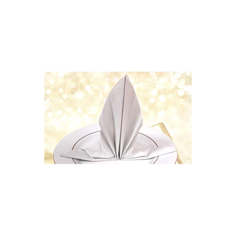 AIRLAID 200 Serviettes DE Table en Papier JETABLES Paquet DE 50 Serviettes - Motifs Gris - Lino Grey - 40 x 40 CM