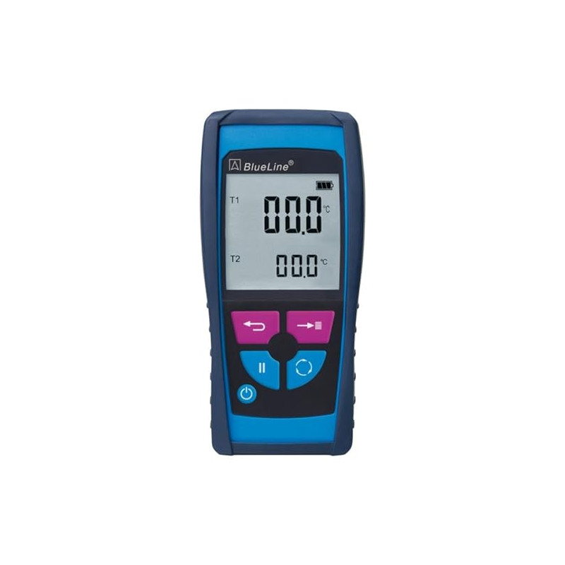 Thermomètre numérique Blue Line Blauwe LIJN S2600-12K, Thermocouple Type K, Écran Rétro-éclairé, Affichage Valeur Mesurée/Min/Ma