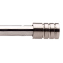 Ateliers28 Tringles Rondes pour Vitrage Métal, Ø 10, 1 Tringle Ronde Embout Cylindre 70-110CM, Chrome Mat T10016879