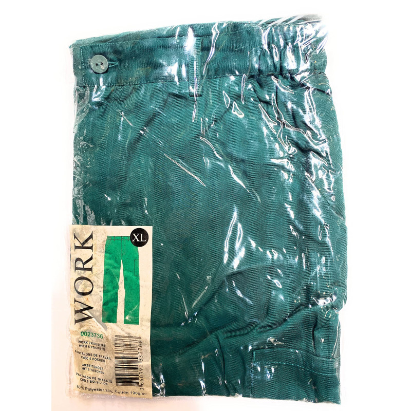 PANTALON DE TRAVAIL ÉTÉ VERT XL. 6 poches