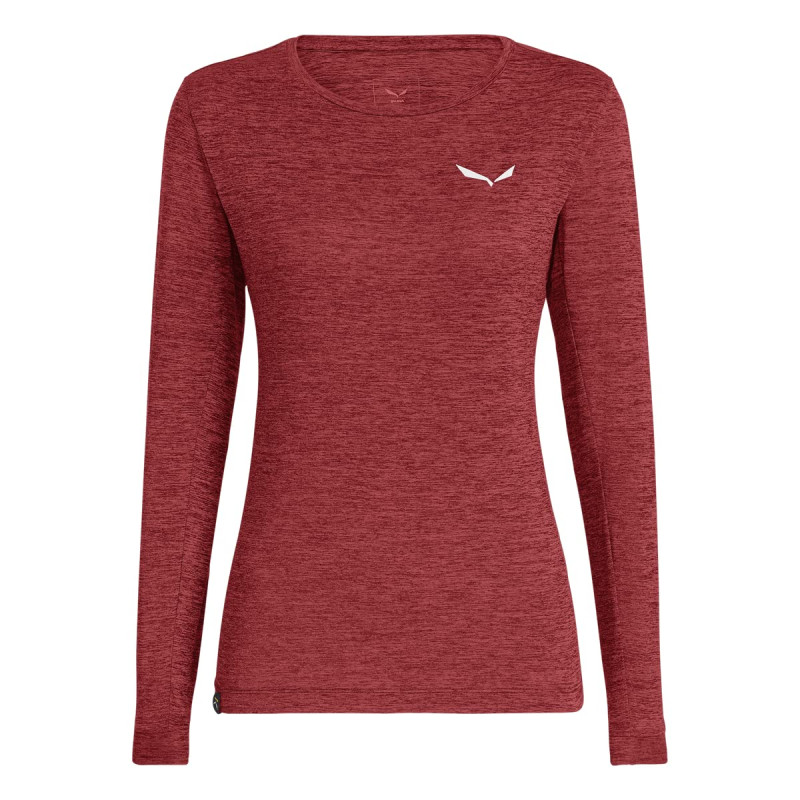 Salewa Puez Dry W L/S Tee T-Shirt de randonnée, Syrah Melange, XL Femme