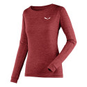 Salewa Puez Dry W L/S Tee T-Shirt de randonnée, Syrah Melange, XL Femme