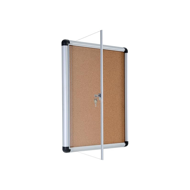 Bi-Office Vitrine d'Affichage Interieur en Liège Enclore Extra, Tableau d'Affichage Verrouillable, 490 x 664 mm, 4 x A4…