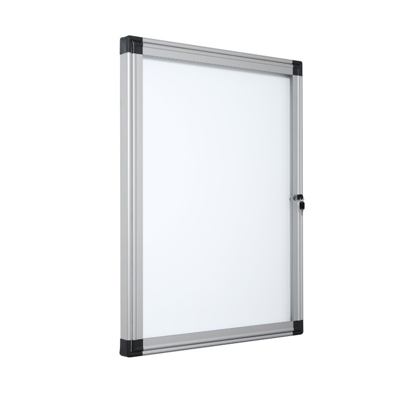 Bi-Office Vitre Tableau d'affichage vitrine d'intérieur magnétique 781 x 735 mm Blanc